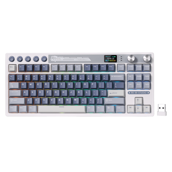 RK ROYAL KLUDGE M87 Wireless Gaming Keyboard Cream Switch - Blue – TechCure India