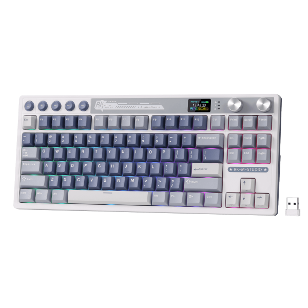 RK ROYAL KLUDGE M87 Wireless Gaming Keyboard Cream Switch - Blue – TechCure India