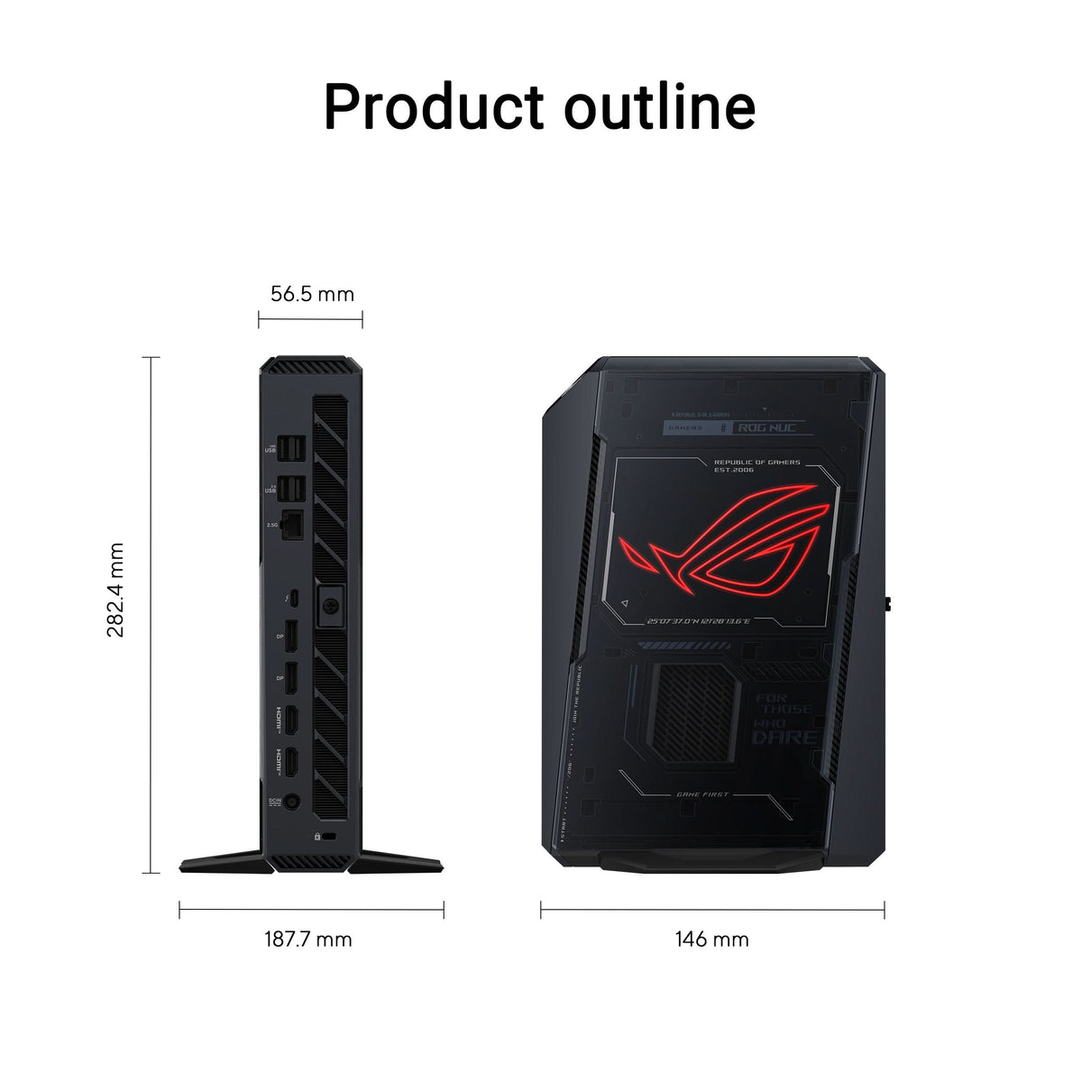 ASUS ROG NUC RNUC15JNK9X48AA0 (2025) Mini PC with Intel Core Ultra 9 275HX Processor (24 Cores 24 Threads 5.4GHz 36MB Cache Intel Graphics) and RTX 5070, 32GB DDR5 RAM, 2TB M.2 SSD – TechCure India