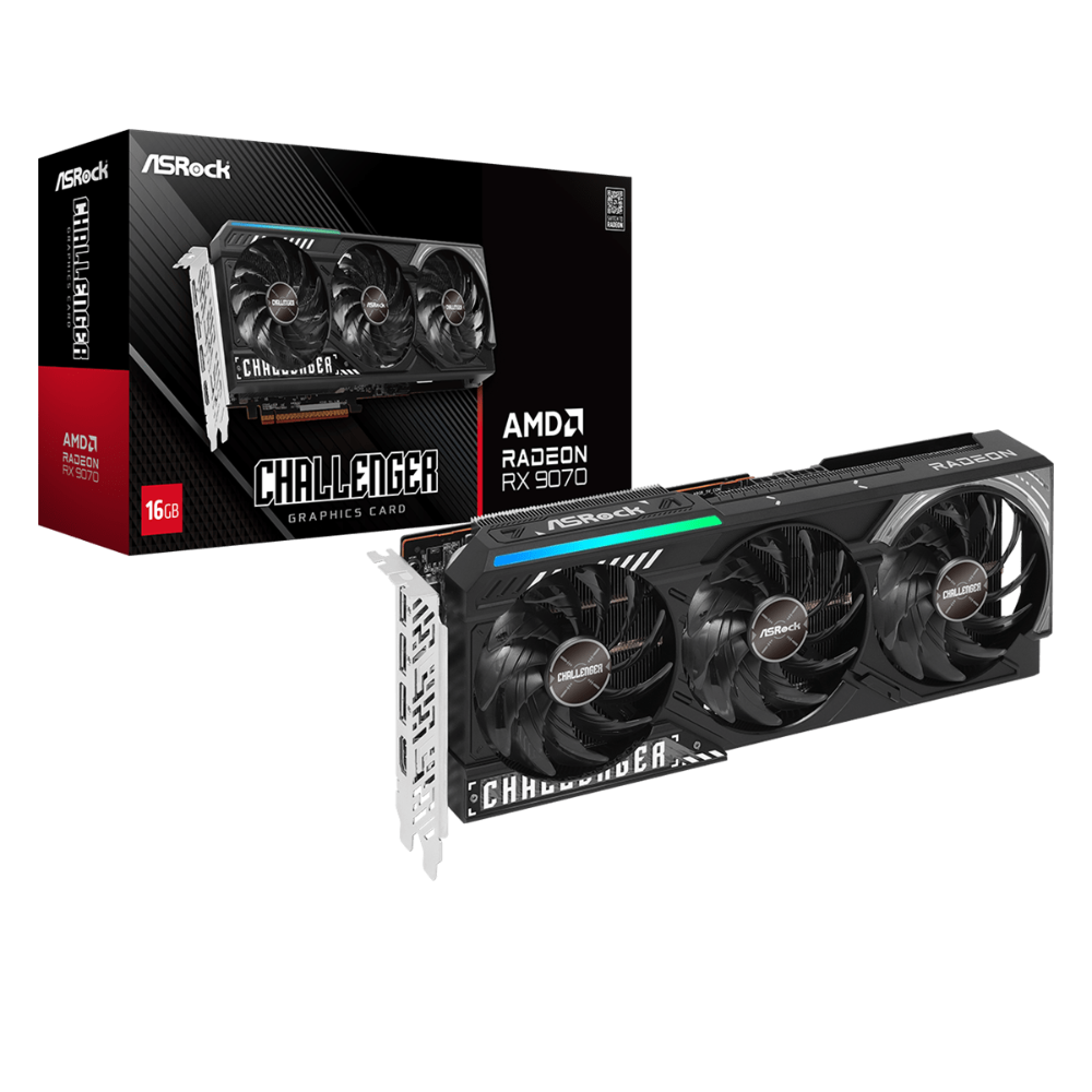 ASROCK Radeon RX 9070 Challenger 16GB AMD Graphic Card – TechCure India