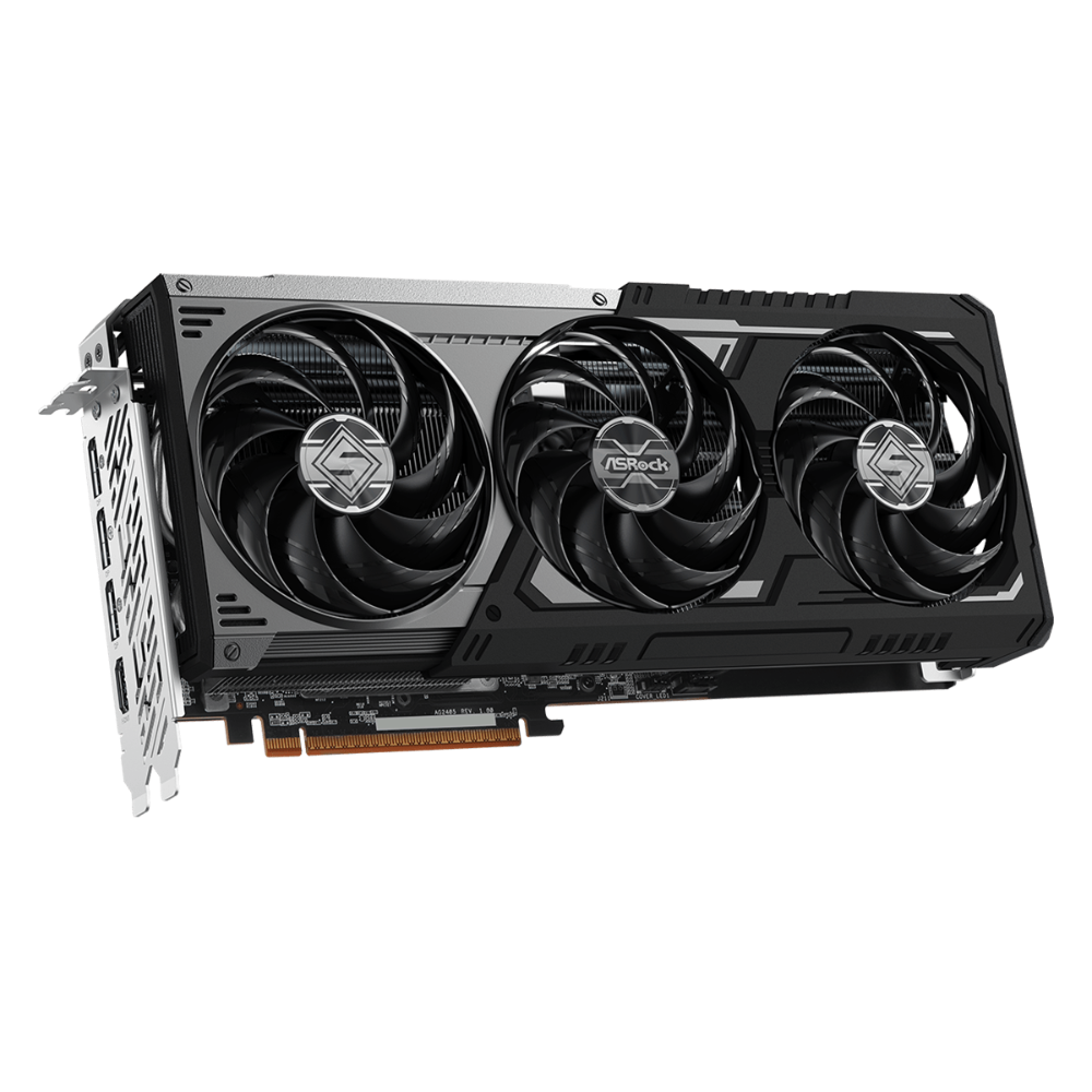 ASROCK Radeon RX 9070 XT Steel Legend Dark 16GB AMD Graphic Card - 4