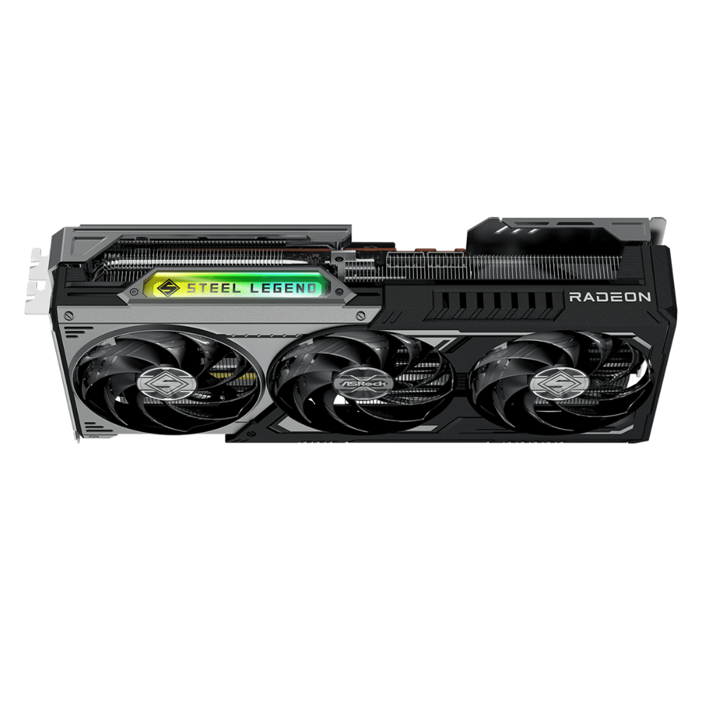 ASROCK Radeon RX 9070 XT Steel Legend Dark 16GB AMD Graphic Card - 5