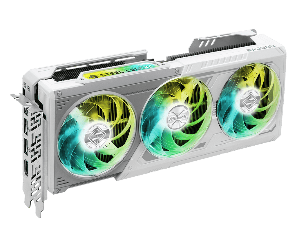 ASROCK AMD RADEON RX 9070 XT STEEL LEGEND 16GB WHITE – TechCure India
