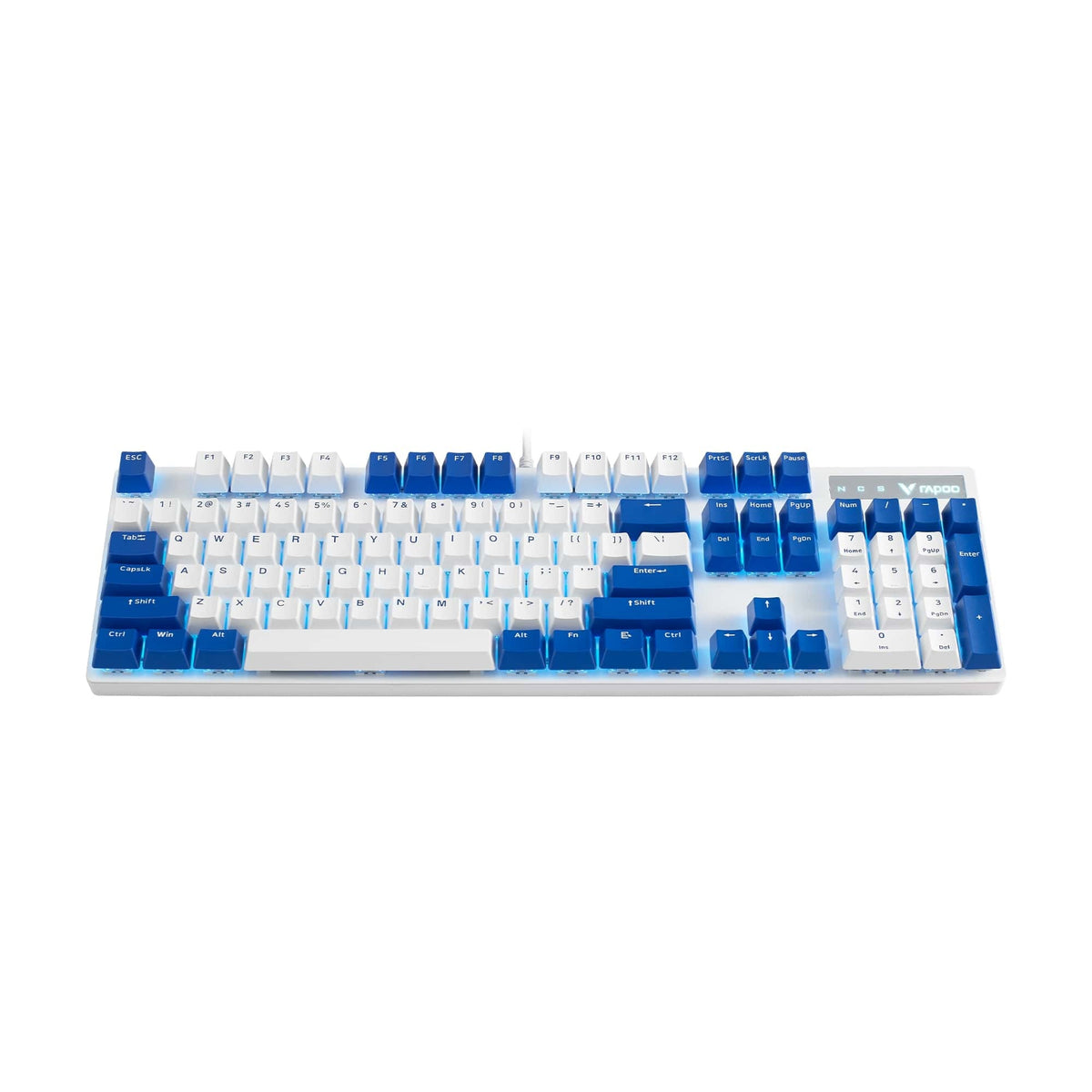 Rapoo V500PRO Mechanical Gaming Keyboard (White and Blue) – TechCure India