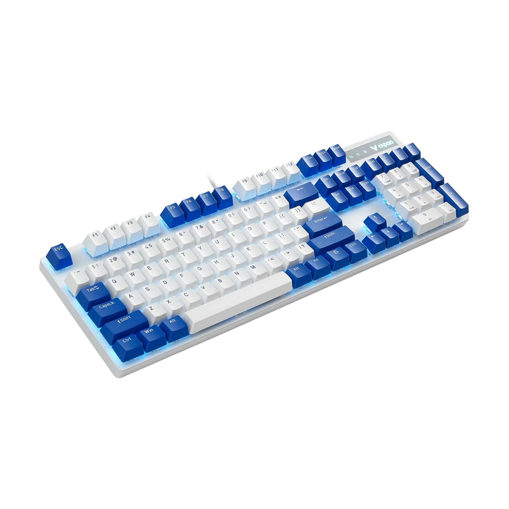 Rapoo V500PRO Mechanical Gaming Keyboard (White and Blue) – TechCure India