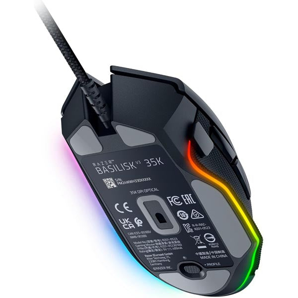 Razer Basilisk V3 35K Wired Ergonomic Gaming Mouse (Black) – TechCure India