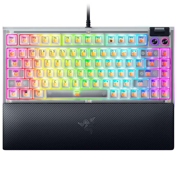 Razer BlackWidow V4 75% Hot-swap Enabled Mechanical Gaming Keyboard (Phantom White) – TechCure India