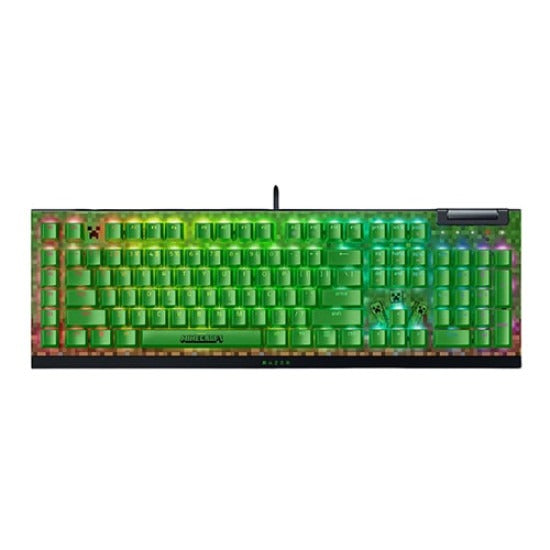 Razer BlackWidow V4 X Mechanical Gaming Keyboard Green Switch Minecraft Edition (RZ03-04704100-R3M1) – TechCure India
