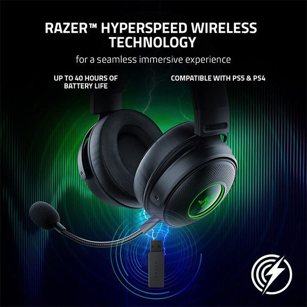 Razer Kraken V3 Pro HyperSense RGB Gaming Headset (Black) – TechCure India