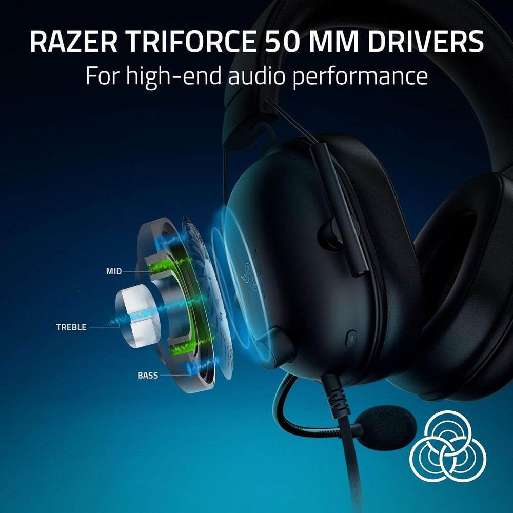RAZER BlackShark V2 X Wired 3.5mm Jack Gaming Headphone (Black) (PlayStation) (RZ04-03241000-R3UA) - 2