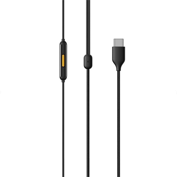 Realme Buds 3 Wired Earphone with Type-C Jack, HD Microphone and Tangle-free Cable (Black) – TechCure India