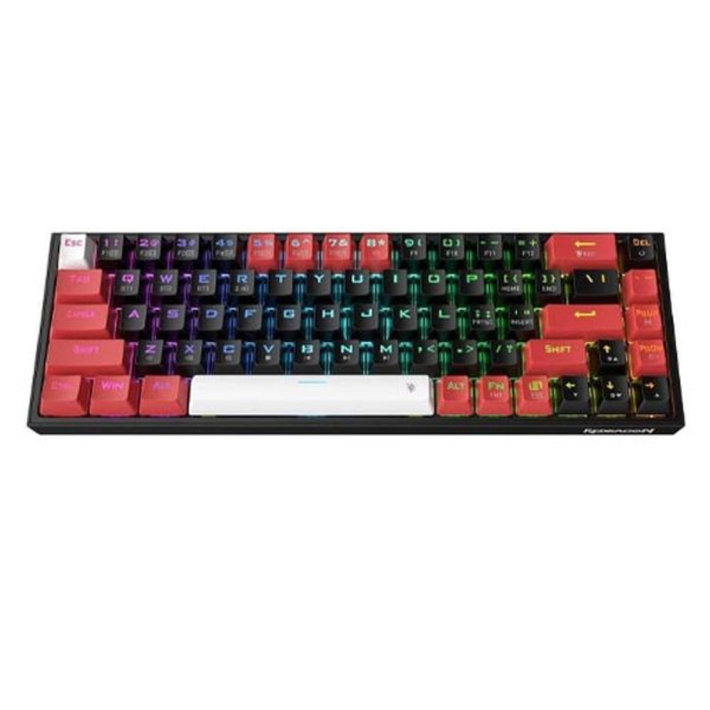 REDRAGON K631 Pro castor 65% Mechanical Bluetooth + Wireless + Wired Gaming Keyboard ( Black ) ( Red Switch ) – TechCure India