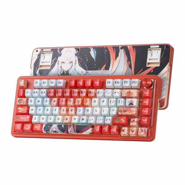 Redragon K673 PRO 75% 81 Keys Wireless Gasket RGB Gaming Keyboard (Flaming Red) – TechCure India
