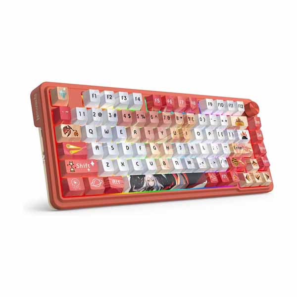 Redragon K673 PRO 75% 81 Keys Wireless Gasket RGB Gaming Keyboard (Flaming Red) – TechCure India