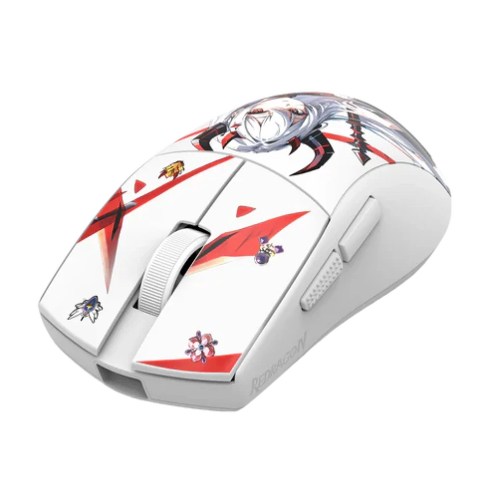 REDRAGON Eisa K1NG M916 Pro Wireless Anime Editon Ergonomic Gaming Mouse ( 26000DPI / 5 Macro Buttons ) ( White ) – TechCure India