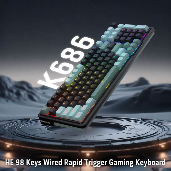Redragon EISA K686 HE Rapid Trigger Gaming Keyboard – TechCure India
