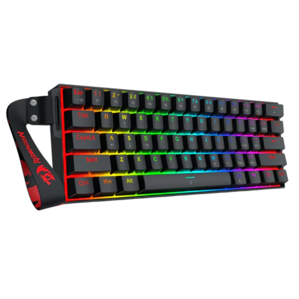 REDRAGON K617 Fizz HE 60% Mechanical RGB Wired Gaming Keyboard With Strap ( Black ) ( Magnetic Switches ) – TechCure India