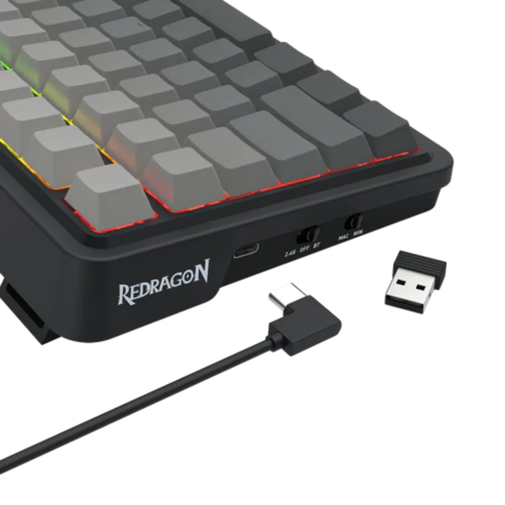 REDRAGON Eisa K686 Pro 96% Mechanical RGB Wireless Gaming Keyboard ( Concrete Jungle ) ( Custom Linear Switch ) – TechCure India