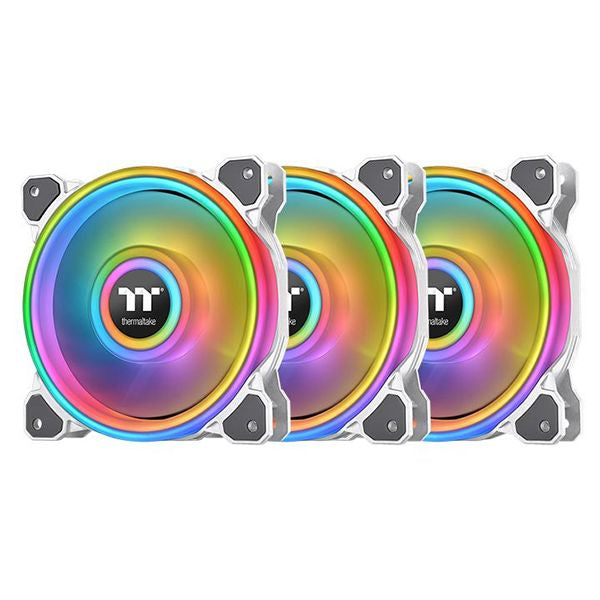 Thermaltake Riing Quad 14 RGB Radiator Fan TT Premium Edition 3 Pack – White – TechCure India