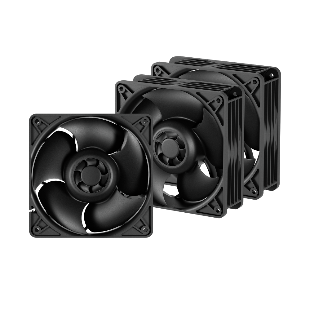 ARCTIC S12038-4K 120mm Non-RGB Server Cabinet Fan ( Black ) ( Triple Pack ) – TechCure India