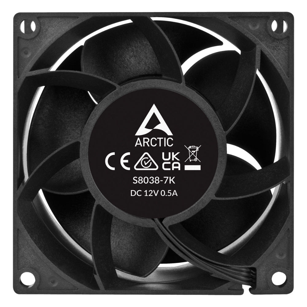 ARCTIC S8038-7K 80mm Non-RGB Server Cabinet Fan ( Black ) ( Four Pack ) – TechCure India