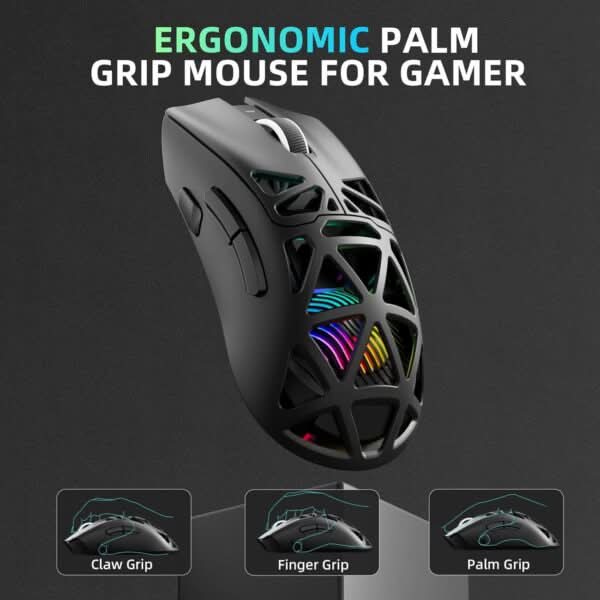 AULA SC620 Tri-Mode Wireless Gaming Mouse for PC, Laptop, Mac Black (SC620B) – TechCure India