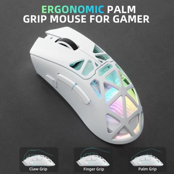 AULA SC620 Tri-Mode Wireless Gaming Mouse for PC, Laptop, Mac White (SC620W) – TechCure India