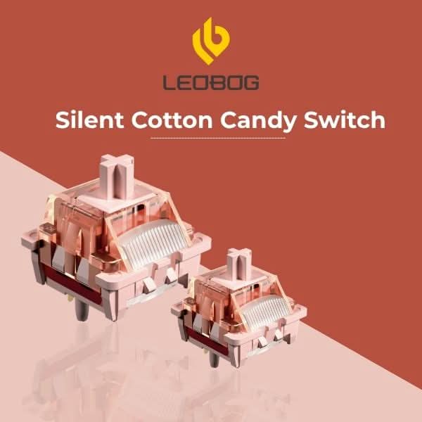 AULA LEOBOG Silent Cotton Candy Linear Switch Ultra-Smooth, Pre-Lubed, Hot-Swappable, Ideal for Custom Keyboards 100pcs (SCCS100) – TechCure India