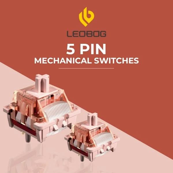 AULA LEOBOG Silent Cotton Candy Linear Switch Ultra-Smooth, Pre-Lubed, Hot-Swappable, Ideal for Custom Keyboards 100pcs (SCCS100) – TechCure India