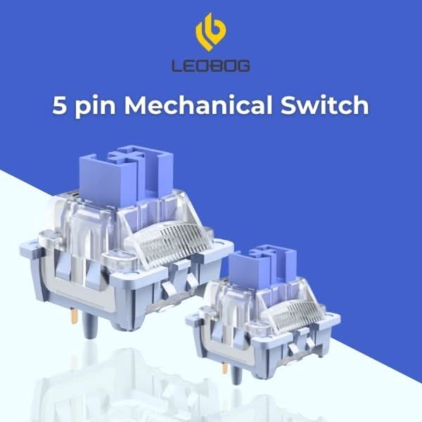 AULA LEOBOG Silent Iris Linear Switch Ultra-Smooth, Pre-Lubed, Hot-Swappable, Ideal for Custom Keyboards 100pcs (SIS100) – TechCure India