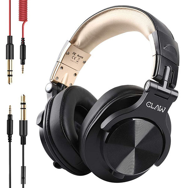CLAW SM50 Professional Studio Monitoring DJ Headphones Black Gold – TechCure India