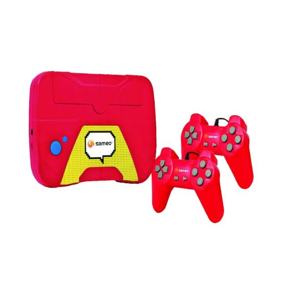Sameo Little Master 8 Bit Gaming Console for TV | 2 USB Joysticks | Exciting 999999 in 1 Built-in Games | Ideal for Adults, Kids, Boys, Girls | 6 Months Warranty - (Red) – TechCure India