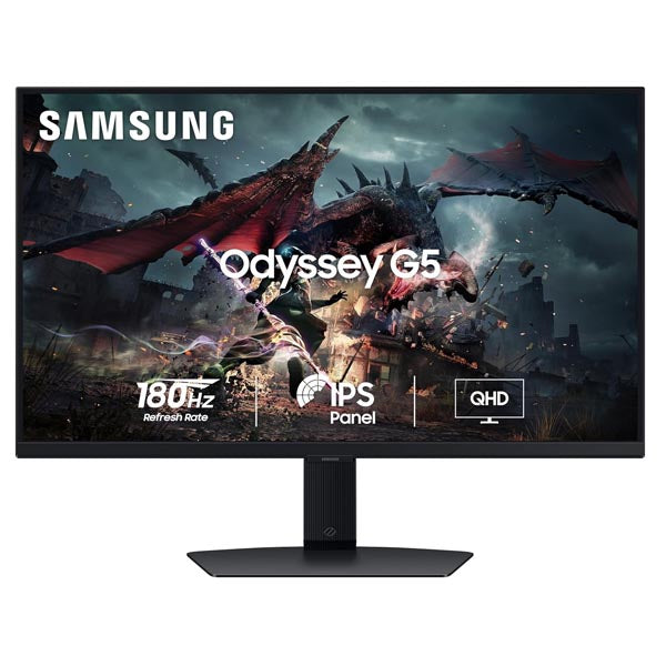 Samsung Odyssey G5 LS27DG502EWXXL 27 Inch Gaming Monitor (Black) – TechCure India