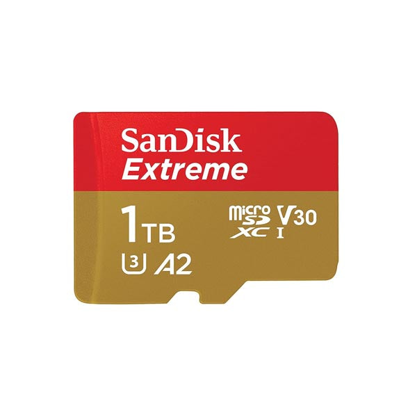 SanDisk 1TB Extreme microSD UHS I Card (Red/Gold) – TechCure India