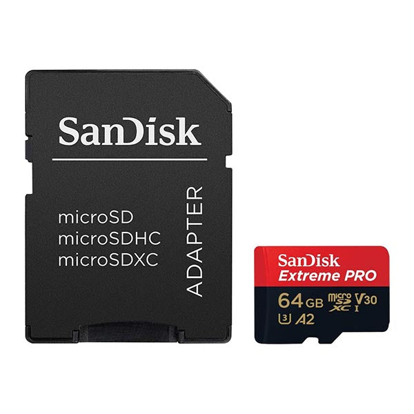 SanDisk Extreme Pro 64GB microSDXC UHS-I Memory Card With Adapter – TechCure India