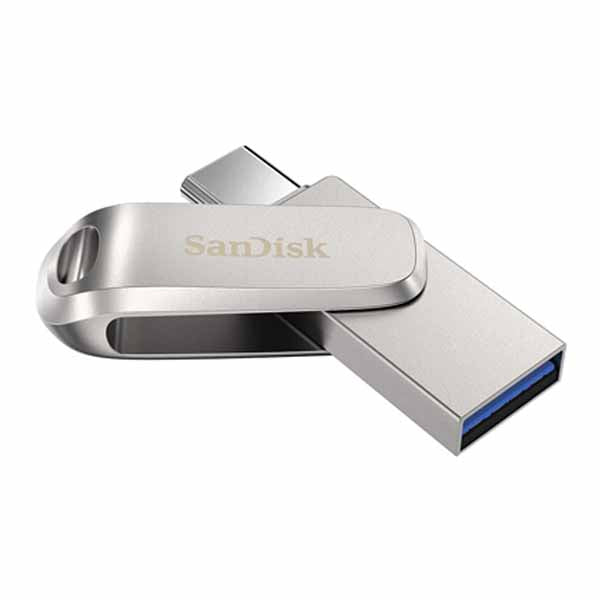 SanDisk Ultra Dual Drive Luxe 64GB USB Type C Flash Drive (Silver) – TechCure India