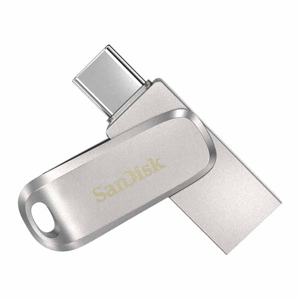 SanDisk Ultra Dual Drive Luxe 64GB USB Type C Flash Drive (Silver) – TechCure India