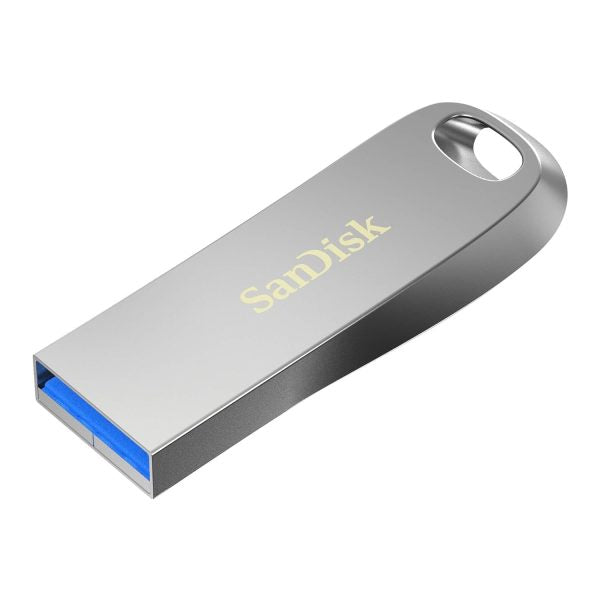 SanDisk Ultra Luxe USB 3.2 128GB Flash Drive Upto 400MB/s (All Metal, Metallic Silver) – TechCure India