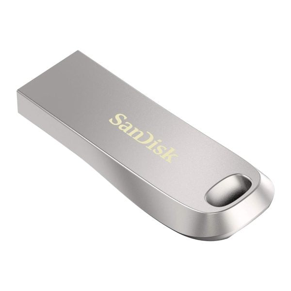 SanDisk Ultra Luxe USB 3.2 128GB Flash Drive Upto 400MB/s (All Metal, Metallic Silver) – TechCure India