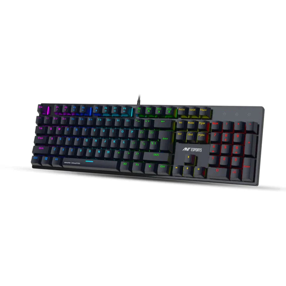 ANT ESPORTS MK 3400 Pro V3 Full Size Mechanical Wired Gaming Keyboard (Black) (Blue Switch) (Clicky Switch) (MK3400-pro-V3) - 3