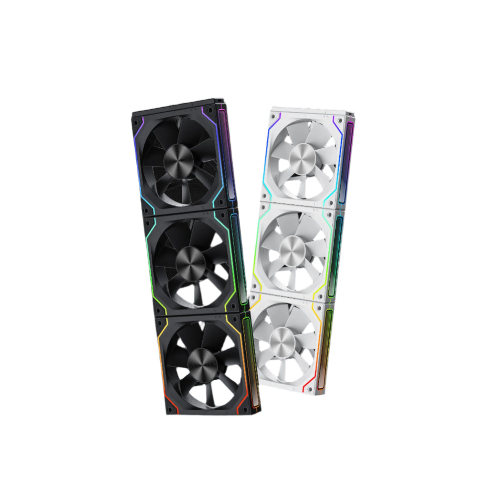 ANT ESPORTS ShiftFlow 120MM Wired ARGB Cabinet Fan ( Black ) ( Triple Pack ) - 2