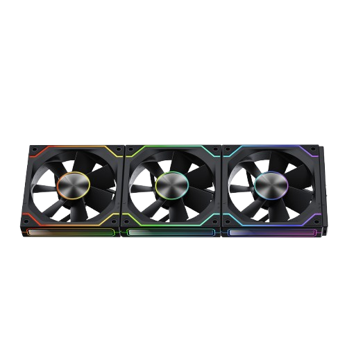ANT ESPORTS ShiftFlow 120MM Wired ARGB Cabinet Fan ( Black ) ( Triple Pack )