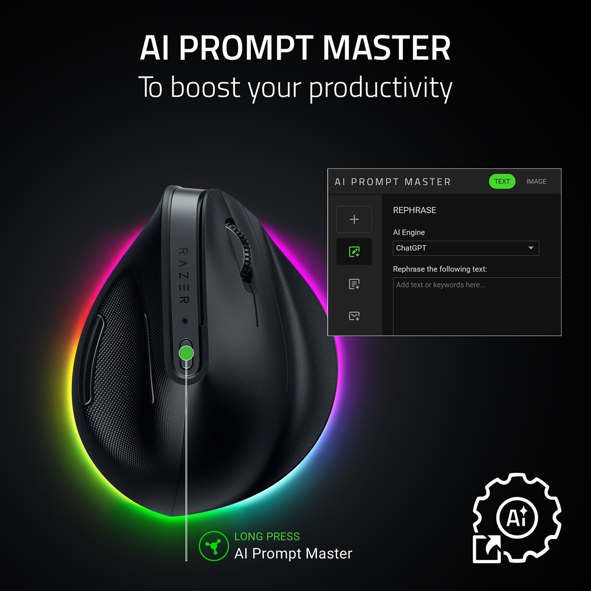 RAZER PRO CLICK V2 | WIRELESS VERTICAL ERGONOMIC MOUSE RZ01-05250100-R3A1 – TechCure India