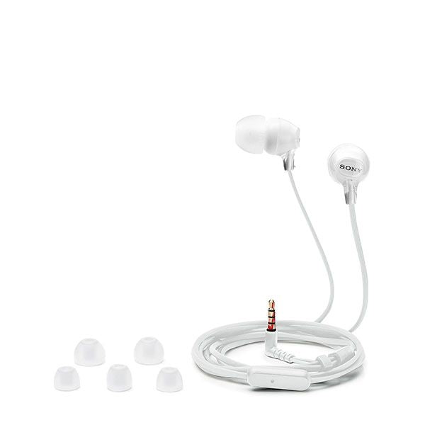 Sony MDR-EX15AP In-Ear Stereo Headphones with Mic - White – TechCure India
