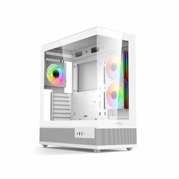 Coconut Stark Z7 Glass Mid Tower Gaming Cabinet - White – TechCure India