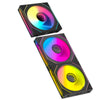 ANT ESPORTS Stackerflow 120mm ARGB Cabinet Fan ( Black ) ( Triple Pack ) - 5