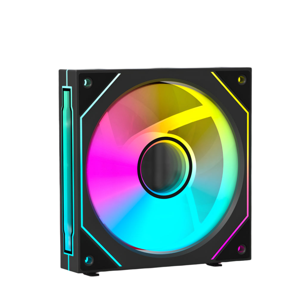 ANT ESPORTS Stackerflow 120mm ARGB Cabinet Fan ( Black ) ( Triple Pack ) - 4