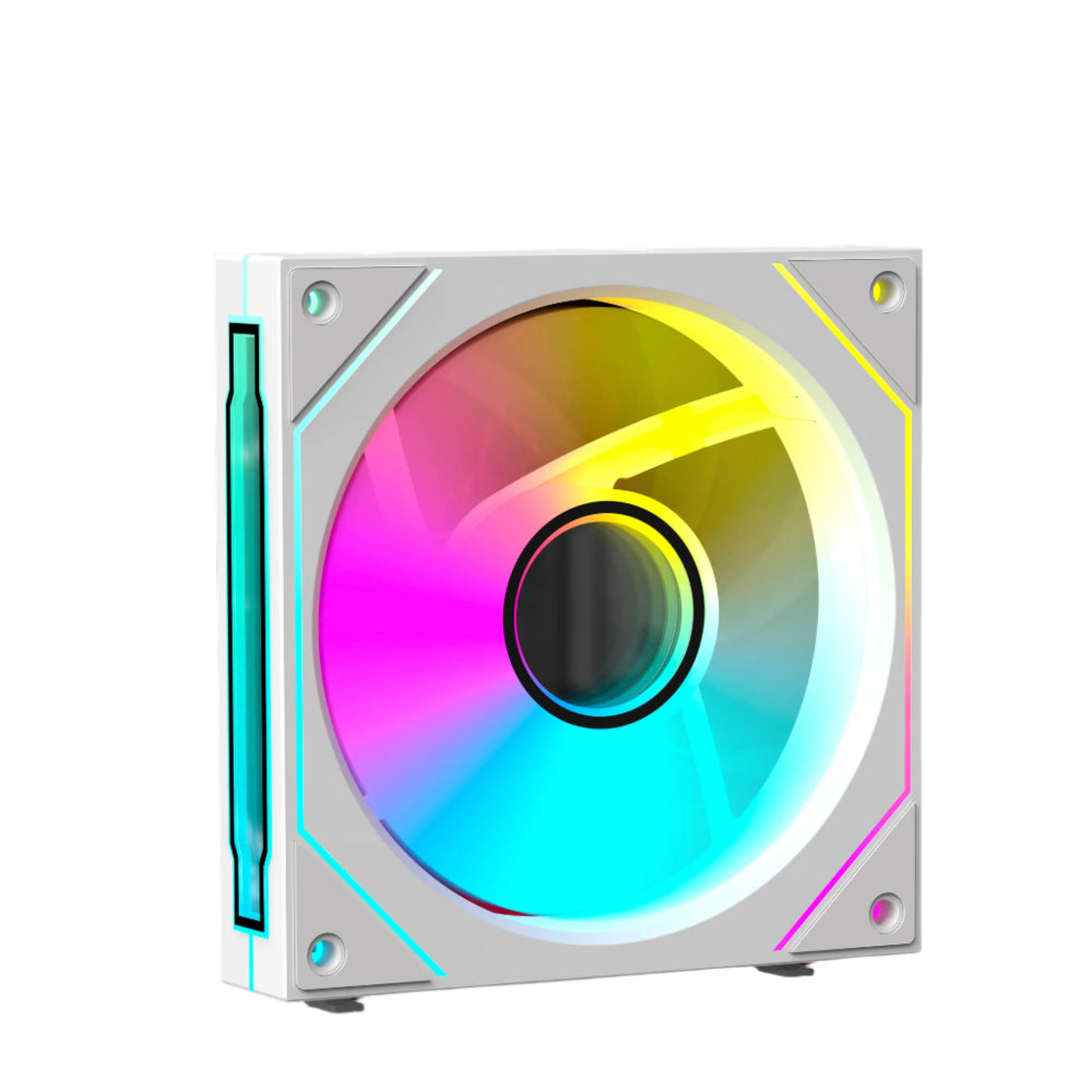 ANT ESPORTS Stackerflow 120mm ARGB Cabinet Fan ( White ) ( Triple Pack ) - 3