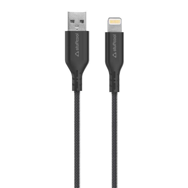 Stuffcool BLITZ L USB A to 8 Pin Connector PET Braided Cable 1.5 m Smartphone (Black) – TechCure India