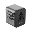 Stuffcool Jetset Made in India Universal Travel Adapter with US, UK, EU, AUS pins, Works in 150+ Countries, with PD20W Type C Port and 18W Type A Port Built in, Charges iPhones 50% in 30 mins – TechCure India